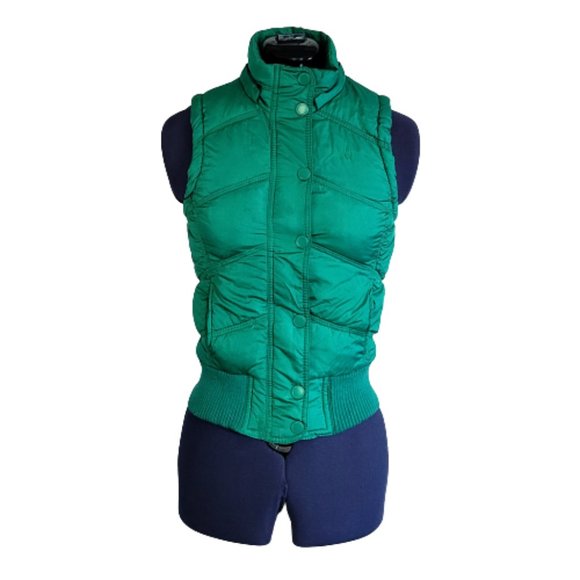 Aeropostale Green Puffer Vest Women's Size X Small - Picture 1 of 5